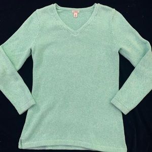 LL BEAN All Cotton V Neck Sweater
